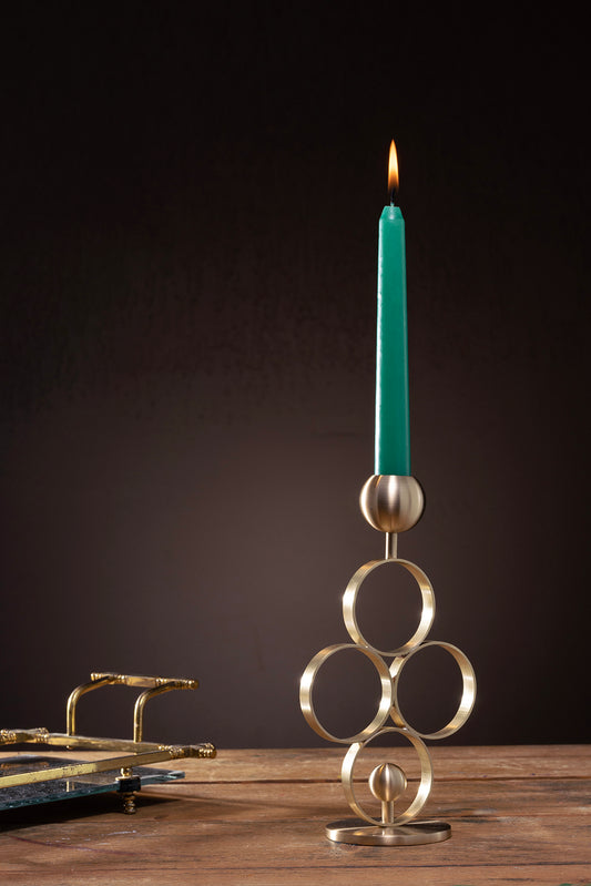 Anello de Luce - Artisan Brass Candlestick Holder - Elegant and Handcrafted