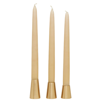 d'Oro Tesori - Elegant Brass Candle Holder Set: The Perfect Accent for Your Home ( Set of 3 )