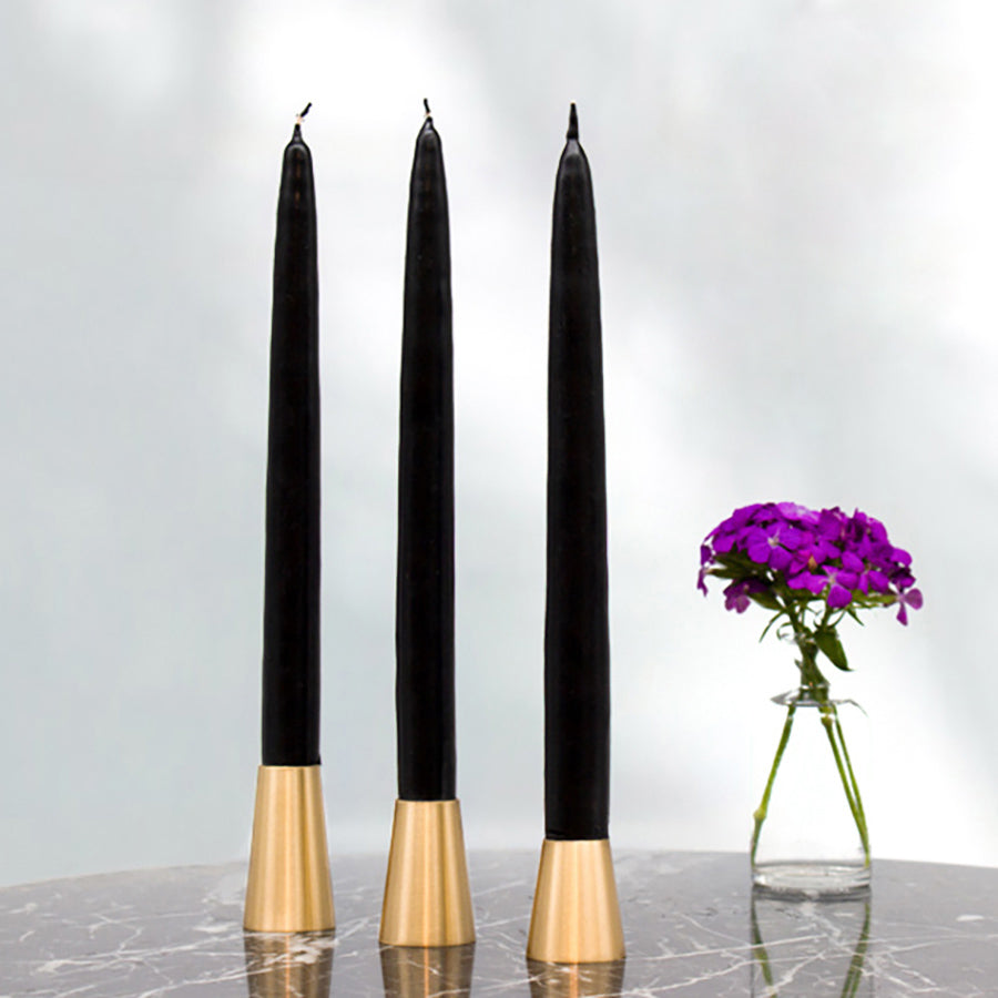 d'Oro Tesori - Elegant Brass Candle Holder Set: The Perfect Accent for Your Home ( Set of 3 )